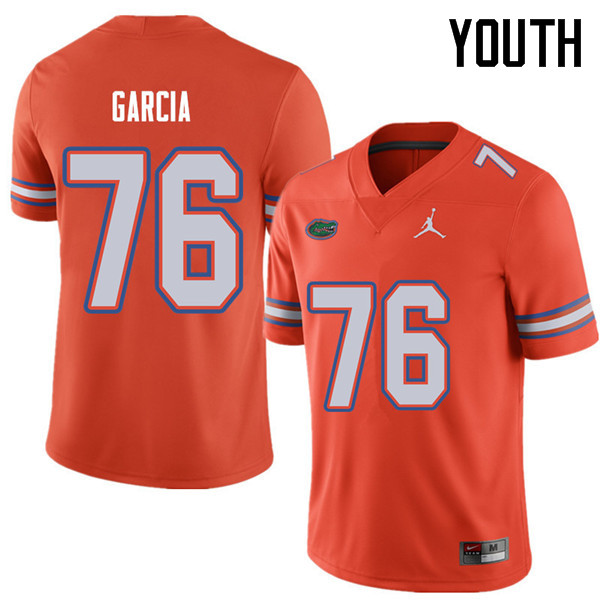 Jordan Brand Youth #76 Max Garcia Florida Gators College Football Jerseys Sale-Orange - Click Image to Close